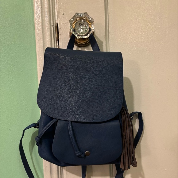 Lucky Brand Handbags - Navy Blue Leather Mini Backpack